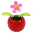 Car red Cute Flip Flap Swing Solar Flower P2M7