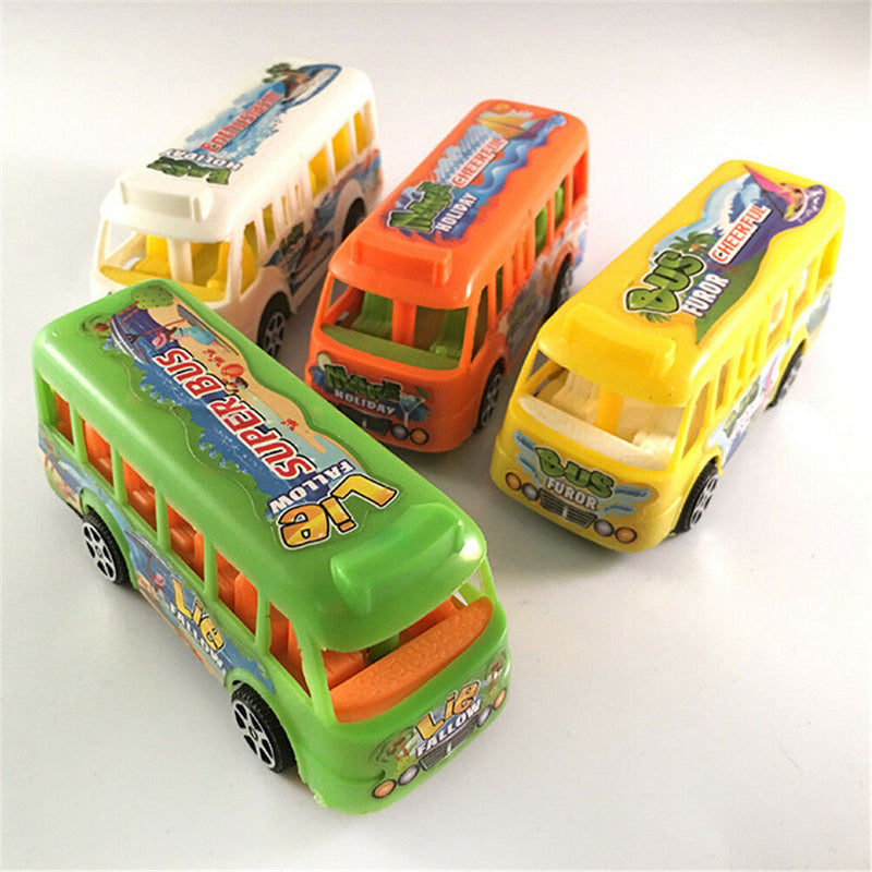 Plastic School Bus Kids Toys American Student Pull Back Kids Gifts Toys JR