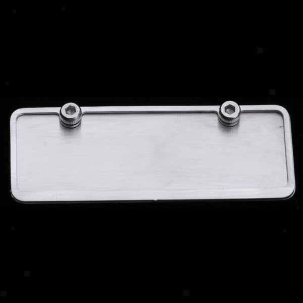 1/10 Scale Stainless Steel Blank License Plate & Frame for Any Brand RC Cars