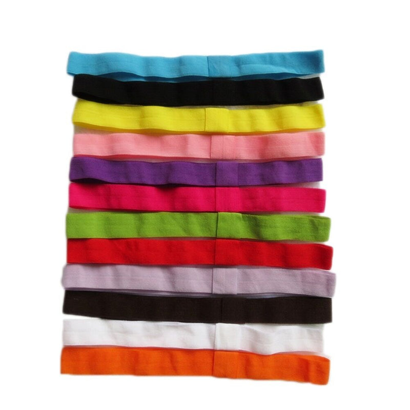 10Pcs Kids Baby Girls Elastic Headband Cotton Headwear Hairband Hair Band Z