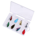 8pcs/set Carbon Steel Horse Mouth Sequin Hard Baits Single Hook 79g Tackles