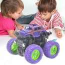 Mini Off-Road Vehicle Four-Wheel-Drive Plastic Kids Toys Stunt Car (Purple)