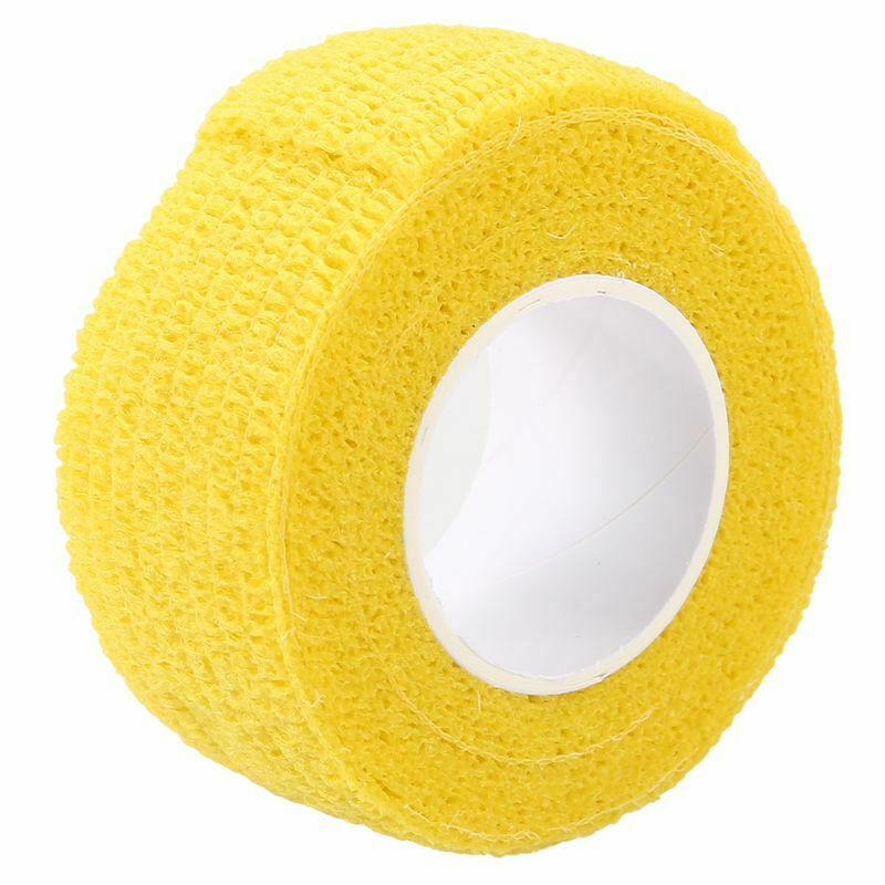 6 PCS First Aid Medical Self-Adhesive Elastic Bandage Tape (Yellow, 2.5cm) R4E5
