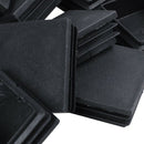 Plastic Square Pipe End Caps Tubing Insert Plugs 50x50mm 30 Pcs Black