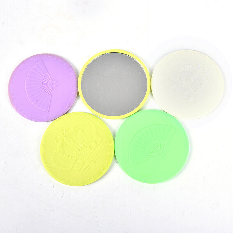 Portable Cute Round Mirror Plastic Makeup Pocket Handbag Mini Small MirrorB Cy