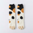 6pairs/set Claw Cotton Floor Socks Fleece Women Calf Length Socks One Size