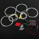 Automotive 131mm 6500K White Light Car CCFL SMD LED Angel Eyes Halo Rings Kit -