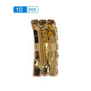 10pcs 15mm Golden Square Shaped Rhinestone Ribbon Slider Wedding Buckles