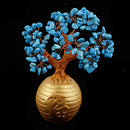 Blue Feng Shui Crystal Money Tree Office Home Decor Bring Luck / Wealth