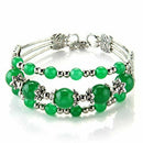 Bracelet Bangle wrist jade tour has 3 rank for women green 6-10mm G8L8