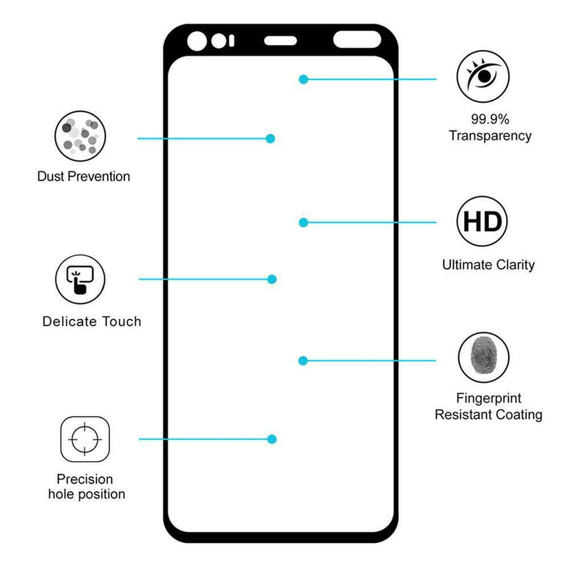 Hat-Prince 9H 2.5D Phone Screen Film Tempered Glass Cover for Google Pixel 4