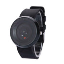 Triangle Pointer Quartz Watch Men Women Silicone Strap Wristwatch (Watch) A