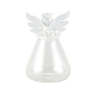 Set of 4 Cute Clear Glass Angel Shape Flower Plant Hanging Vase Wedding Dec