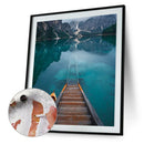 Acrylic Painting By Numbers DIY Clear Lake Drawing Hand Painted Wall Craft A