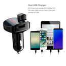 Bluetooth Car Hands-free Kit FM Transmitter MP3 Player Dual USB Charger