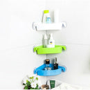 Bathroom Corner Storage Rack Organizer Shower Wall Shelf with Suction Cup H X1F1