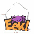 Halloween EEK Spider Hanging Sign Home Wall Decoration Props Indoor And Out