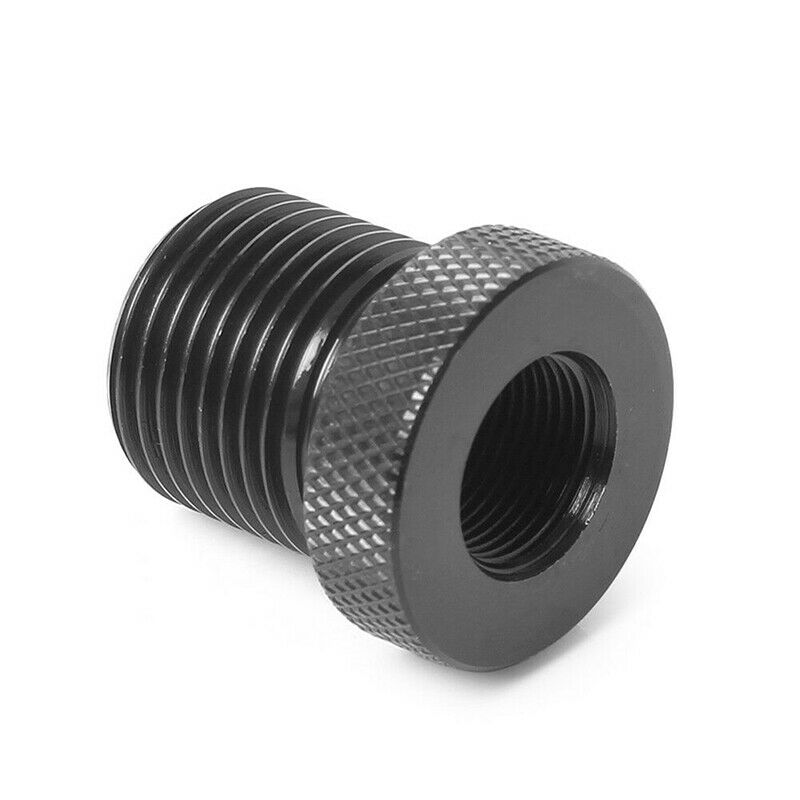 1/2-28 To 3/4-16 Threaded Adapter Automotive Oil Filter alloy Black Knurled Car