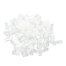 100 Pcs White Nylon Cable Clamp Organizer V5S7