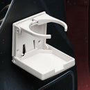 Plastic Universal Car Folding Cup Adjustable Drink Holder White