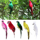 5 Pieces Realistic Looking Macaw Parrot Feathered Birds Artificial Decoration