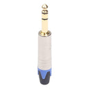 6.35mm Stereo Metal 1/4 inch Connector 6.5mm Male Audio Plug Solder Adapter A