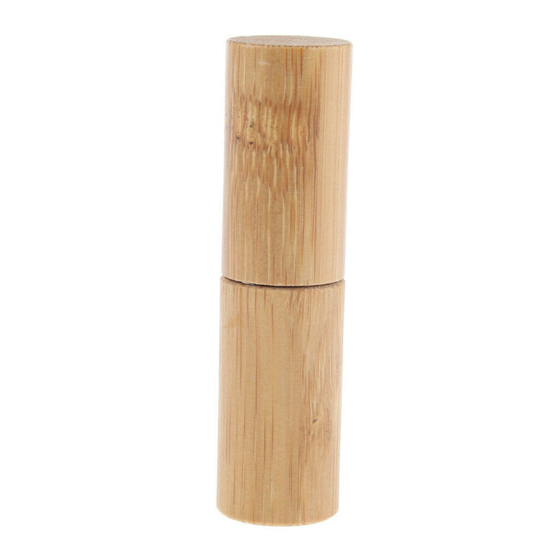 Natural Bamboo Refillable Empty Makeup Essential Oil Roller Bottles 5ml