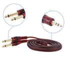 3X(Audio Cable 3.5Mm Stereo Plug To Double 6.35Mm Plug Computer Mixer Cable