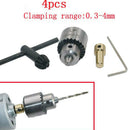4PCS 0.3-4mm Micro Motor Drill Chuck Clamp with Key and Shaft Connecti MBR