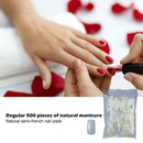 500pcs/bag Natural Flat Shape False Nail Art Tips UV Gel Manicure Tools (1)