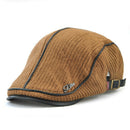 Jamont Earthy Yellow Knitted Beret Flat Cap Men Cap For Men Men'S Beret Vis