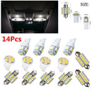 14X T10 Light Interior LED Bulb Kit For Map Dome License Plate Light Accessories