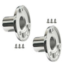 2Pcs 90 Degree Boat Handrail Round Base 1in 25Mm Marine 316 Stainless Steel