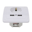 1.5A Wall Charger Adapter Board Dual USB EU Plug Wall Socket Power Outlet Panel