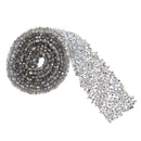 1 Yard Bling Crystal Rhinestone Applique Trims Iron on for Bridal Belt Dress
