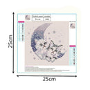 DIY Diamond Painting Embroidery Cute Cats Moon Full Drill Cross Stitch Kits