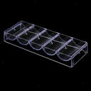 Transparent Acrylic Poker Chips Tray 100 Chips Storage Case for Party Home