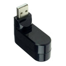 180 Degree Rotate USB 2.0 HUB Mini 3 Ports Splitter Hub Adapter Black