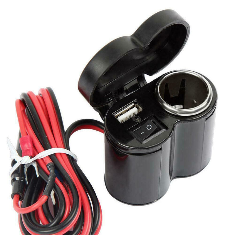 Useful USB Lighter Waterproof Power Port Outlet Socket For ATV Boat