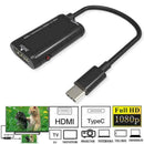 Black USB-C Type C to HDMI Adapter USB 3.1 Cable For MHL Android Phone Tab