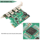 Super Speed 4 Ports Pcie To Usb 3.0 Expansion Card With 15 Pin Sata Power C
