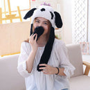 Panda Hat Ear Moving Jumping Hat Funny Plush Warm Hat Cap for Womens Girls