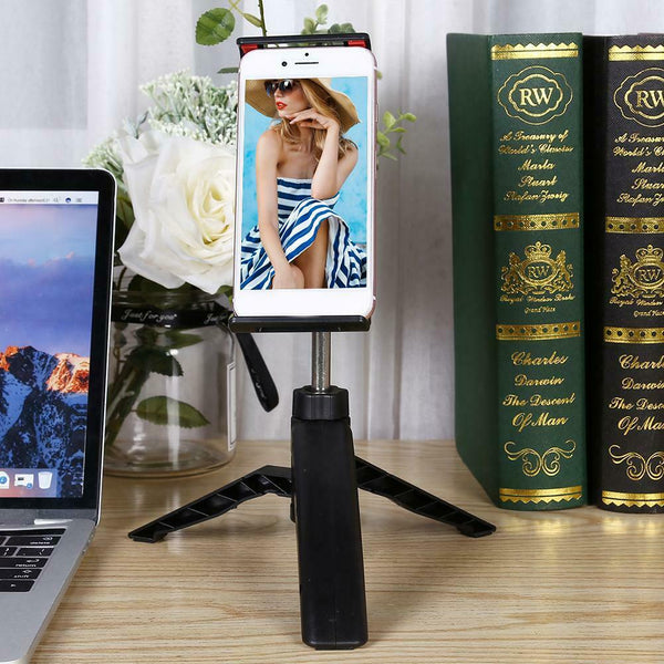 XS-7 Portable Desktop Anti-Shake Foldable Handheld Tripod Phone Tablet Clip #gib