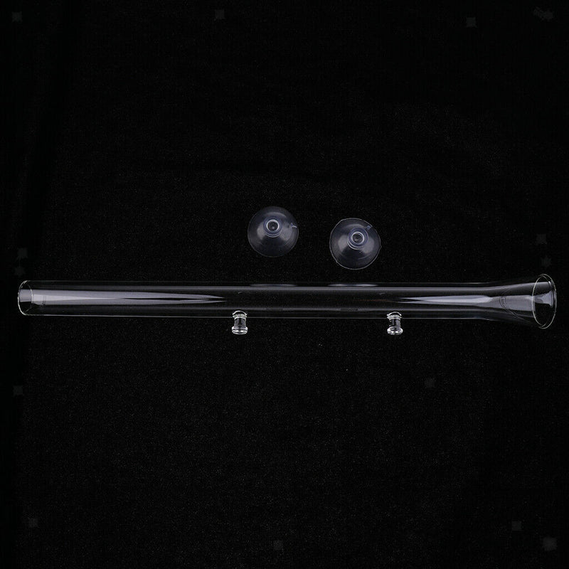 2x High Quality Aquarium Clear Shrimp Feeding 300mm Tube and Square Food Dish