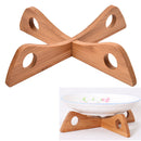 Dish Rack Tableware Tray Wooden Cross Combination Pot Rack Portable Tool JR