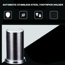 Automatic Stainless Steel Toothpick Holder Hotel Restaurant Cotton Swab Box