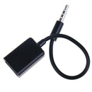 3.5mm Male AUX Audio Plug Jack To USB 2.0 Female Converter Cable Cord Car MSEAU