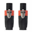 2pcs 4-Pole Male Audio Cable Connector Plug for Cable NEUTRIK NL4FC