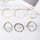 6pcs/set Star Moon Bead Love Bracelet Women Rope Chain Party Jewelry Gifts