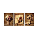3-panel Art Oil Paintings Canvas Print Wall Pictures Flower Bouquet 30cm